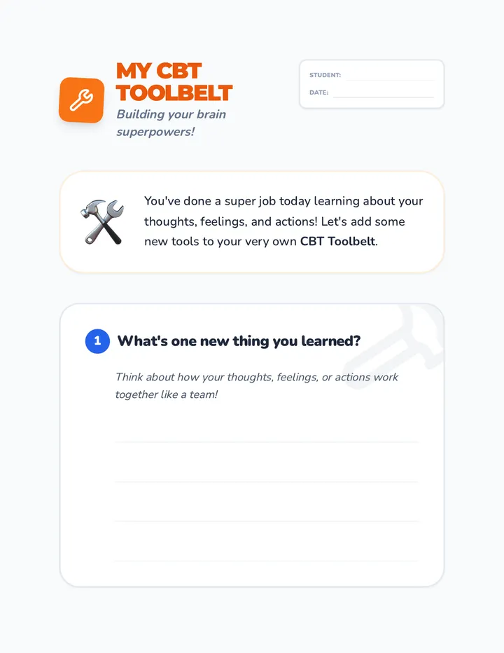 My CBT Toolbelt Cool Down