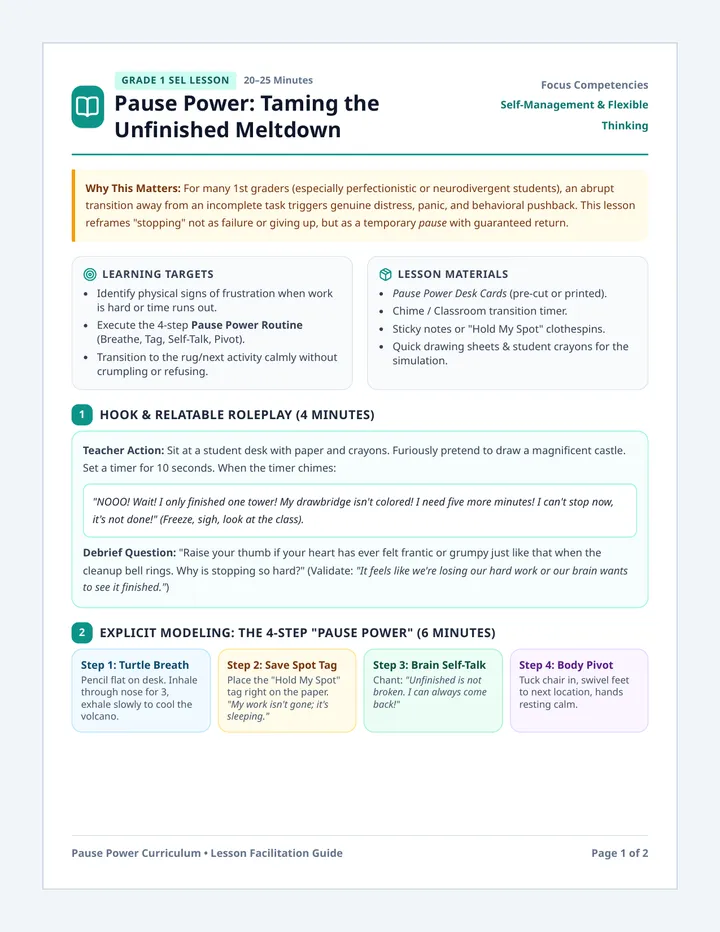 Pause Power Lesson Plan