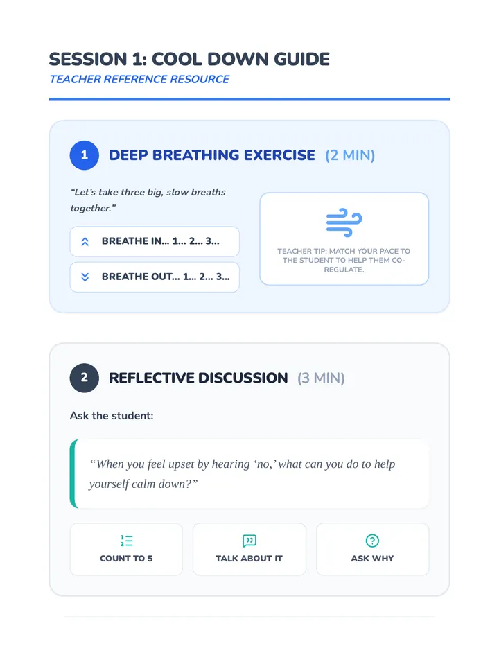 Session 1 Cool Down Guide