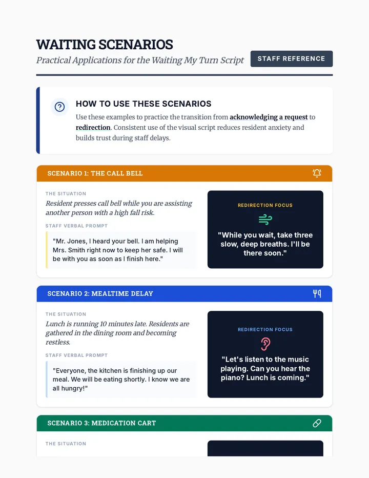 Waiting Scenarios Reference