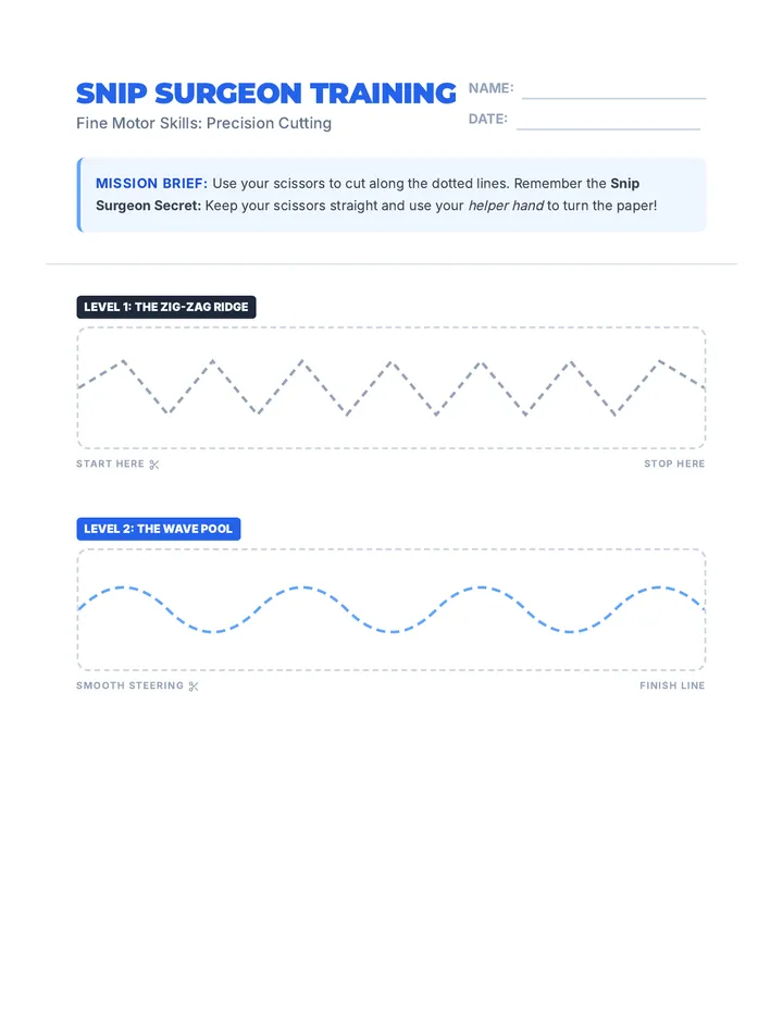 Snip Surgeon Training Worksheet