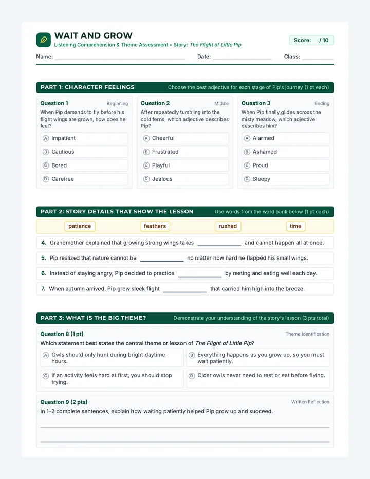 Wait and Grow Assessment