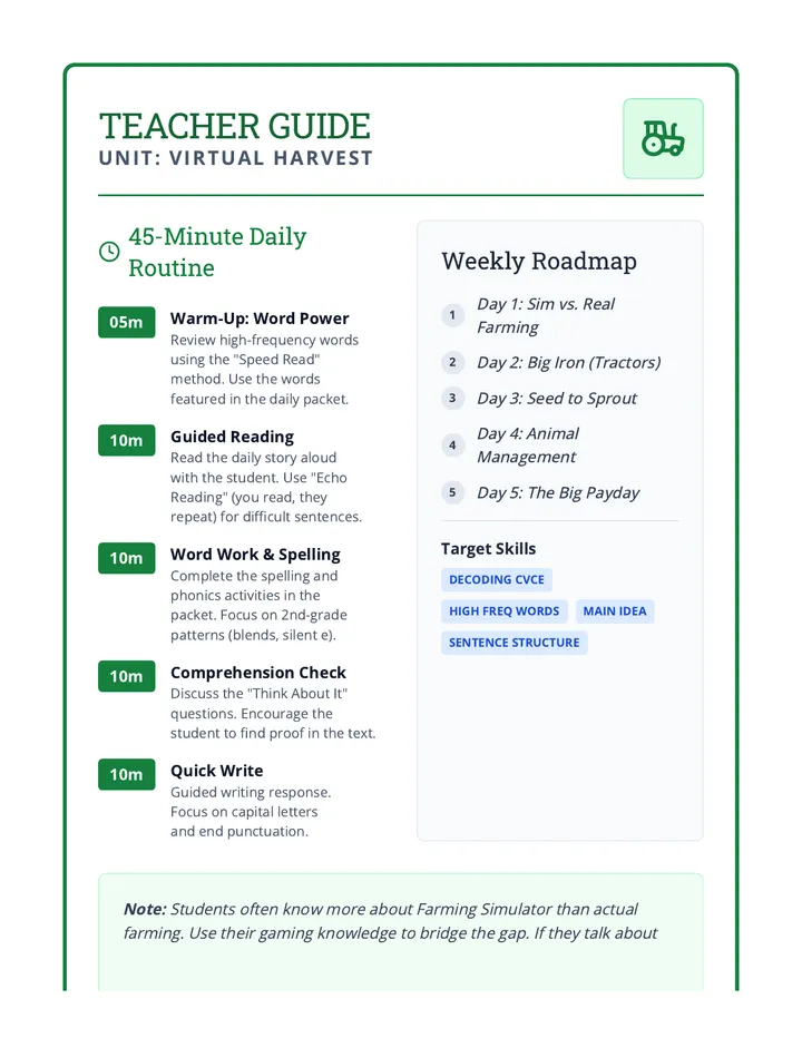 Virtual Harvest Teacher Guide