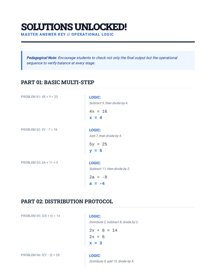 Solutions Unlocked Answer Key