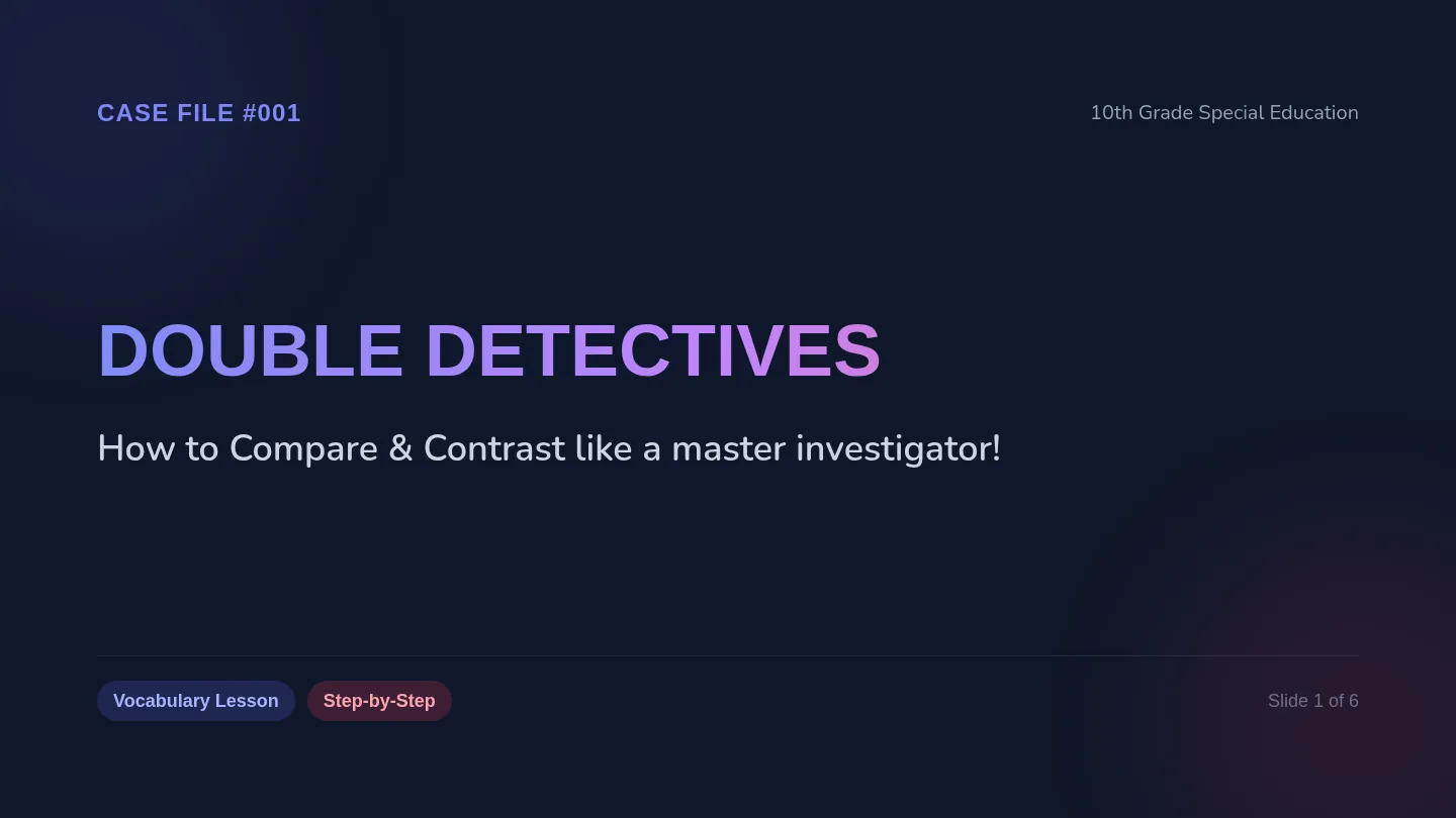 Double Detectives Slides Presentation