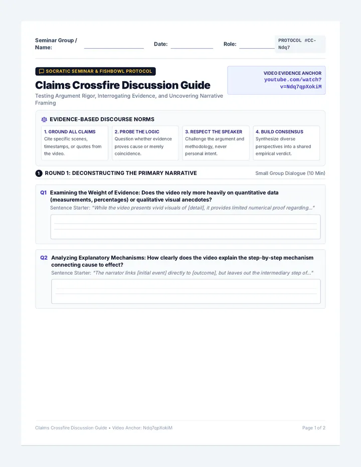 Claims Crossfire Discussion Guide