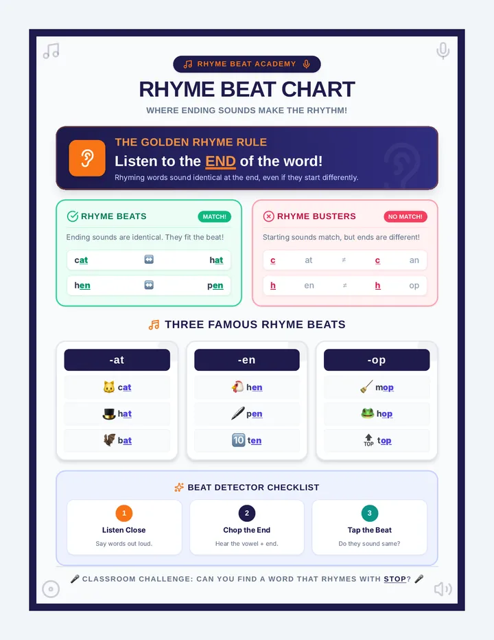 Rhyme Beat Anchor Chart