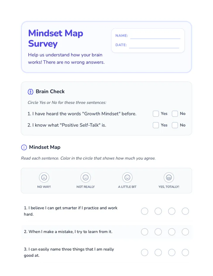 Mindset Map Survey Updated