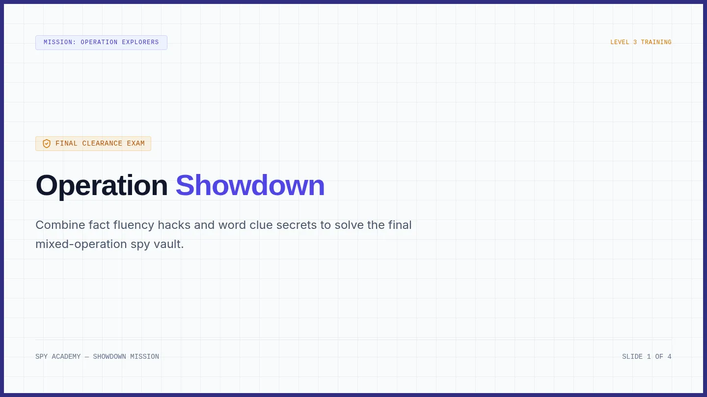Operation Showdown Slides