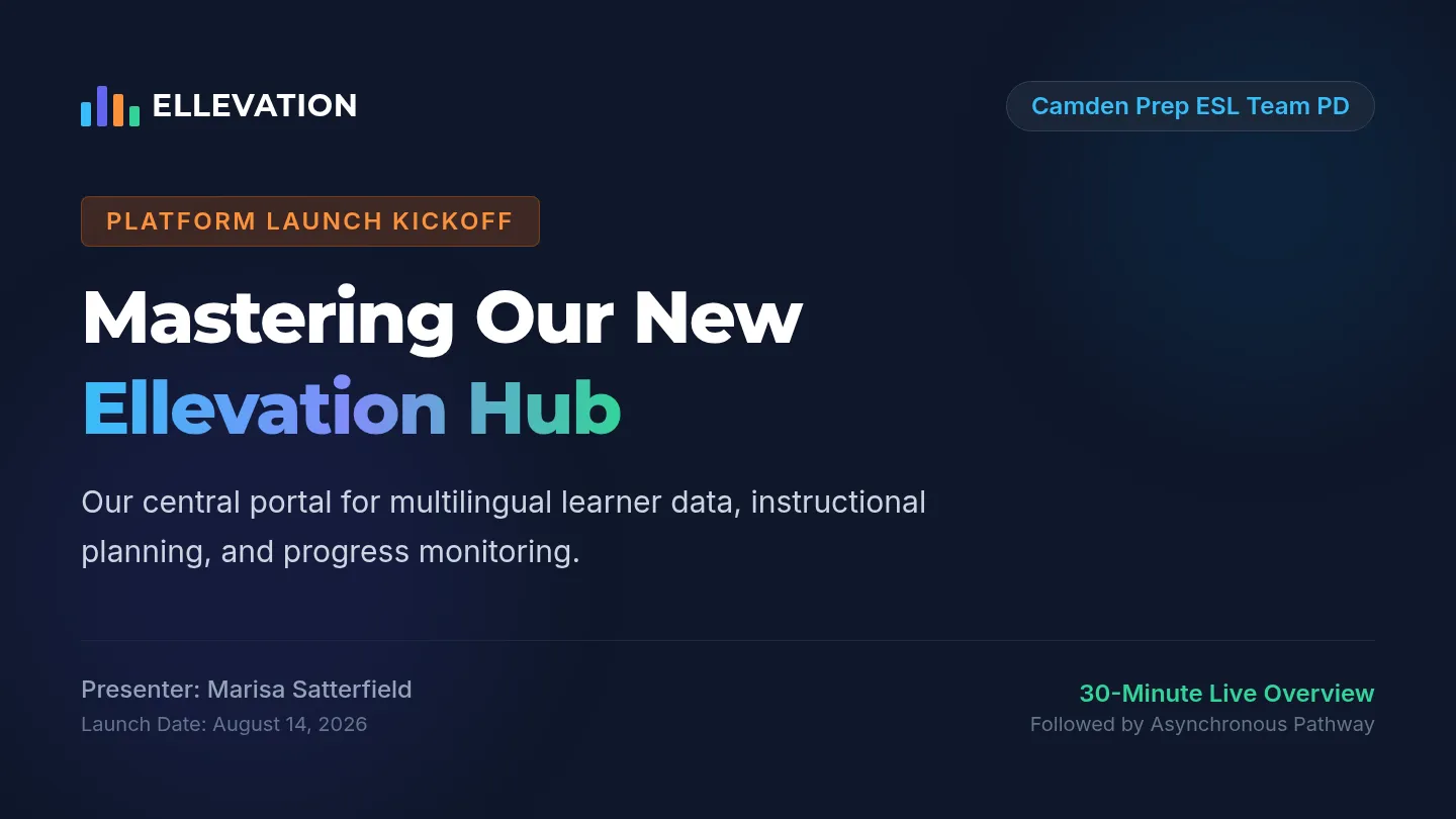Ellevation Launch Slides