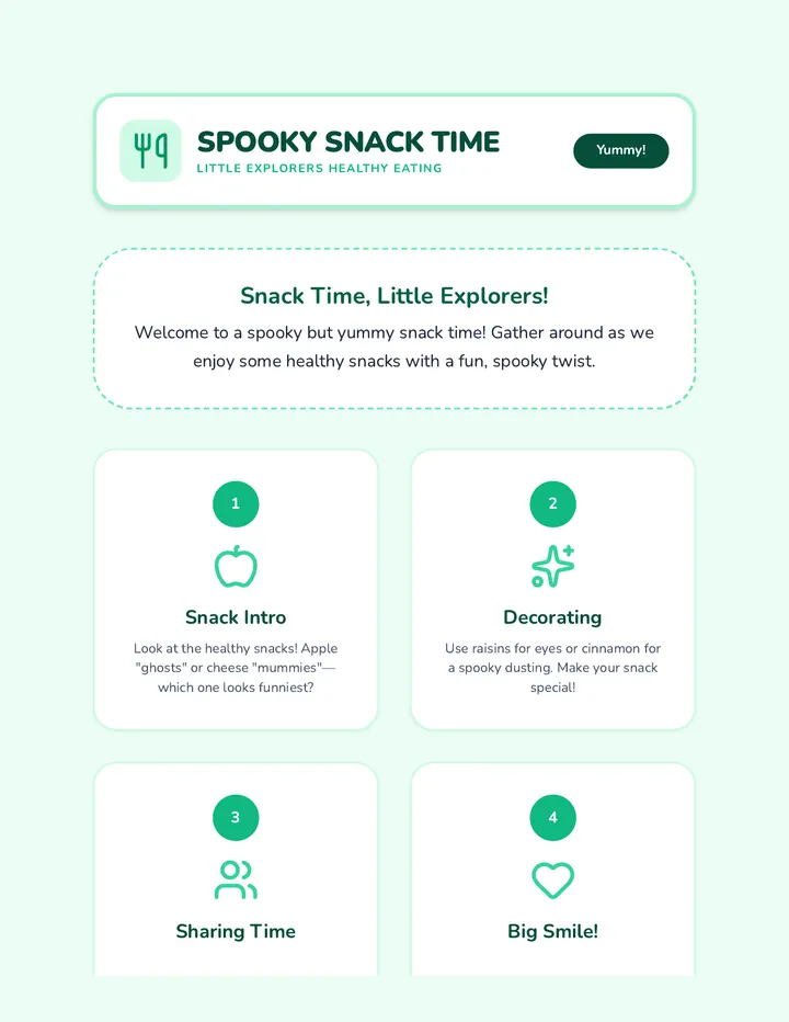 Spooky Snack Time Activity