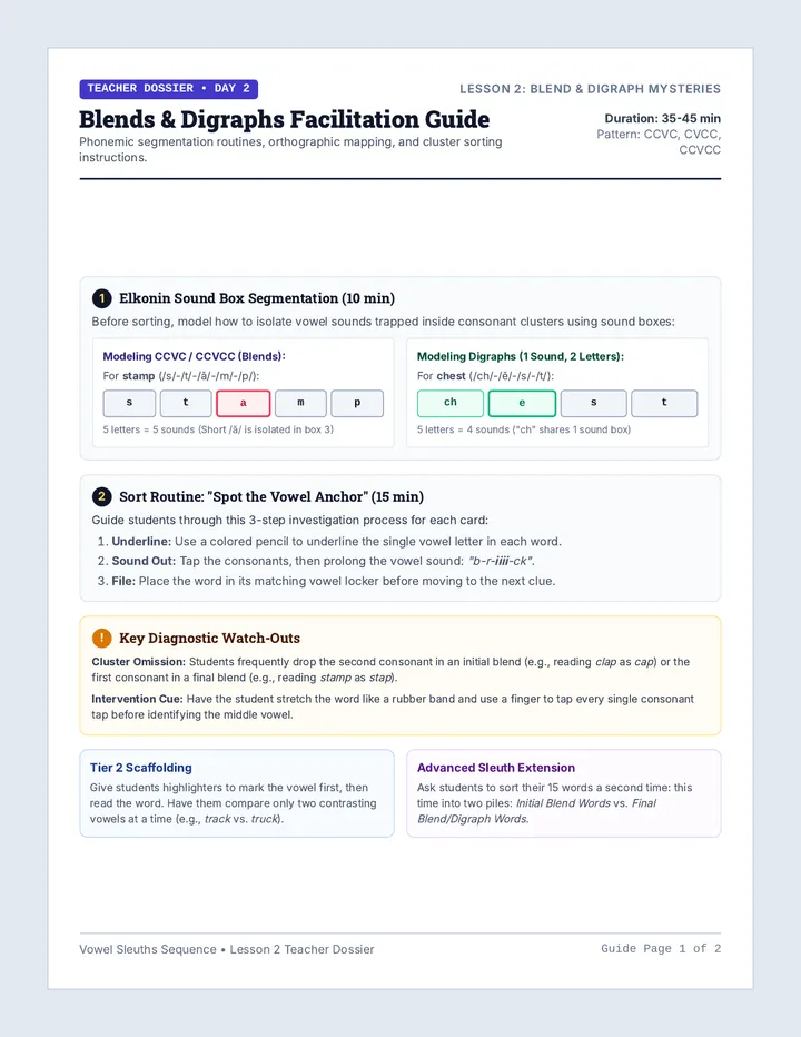 Blend Digraph Teacher Guide