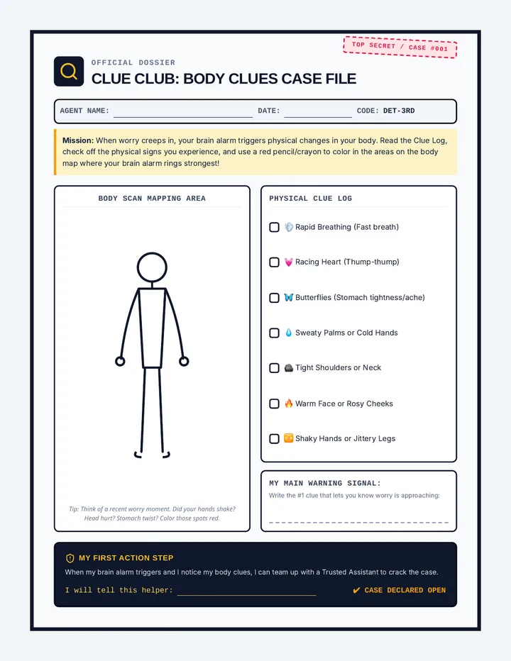 Body Clues Worksheet