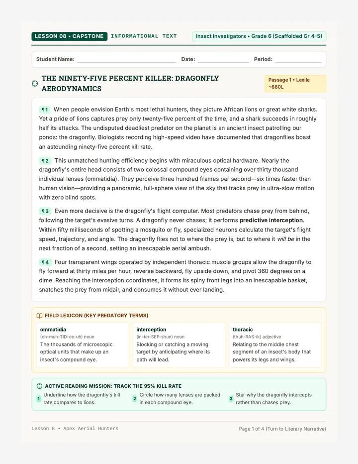Apex Aerial Hunters Reading Packet