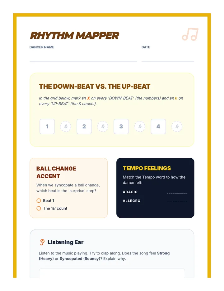 Rhythm Map Worksheet