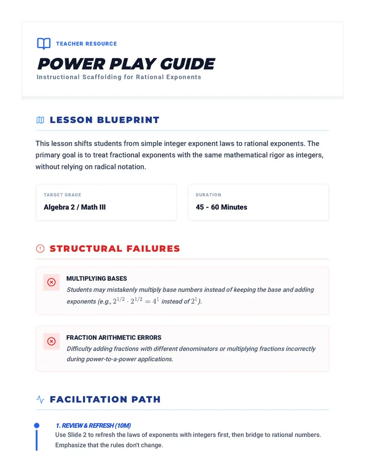 Power Play Teacher Guide