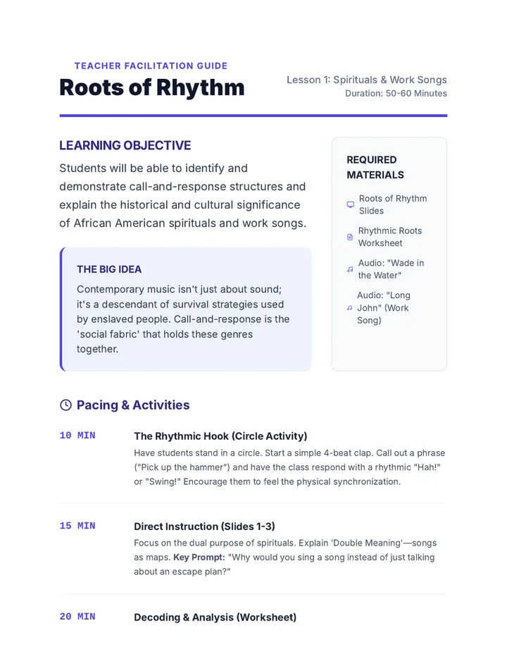 Roots of Rhythm Teacher Guide