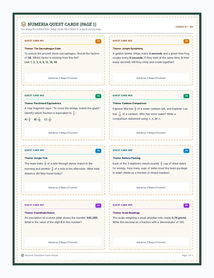 Numeria Expedition Cards