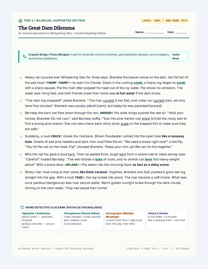 Scaffolded River Rescue Reader
