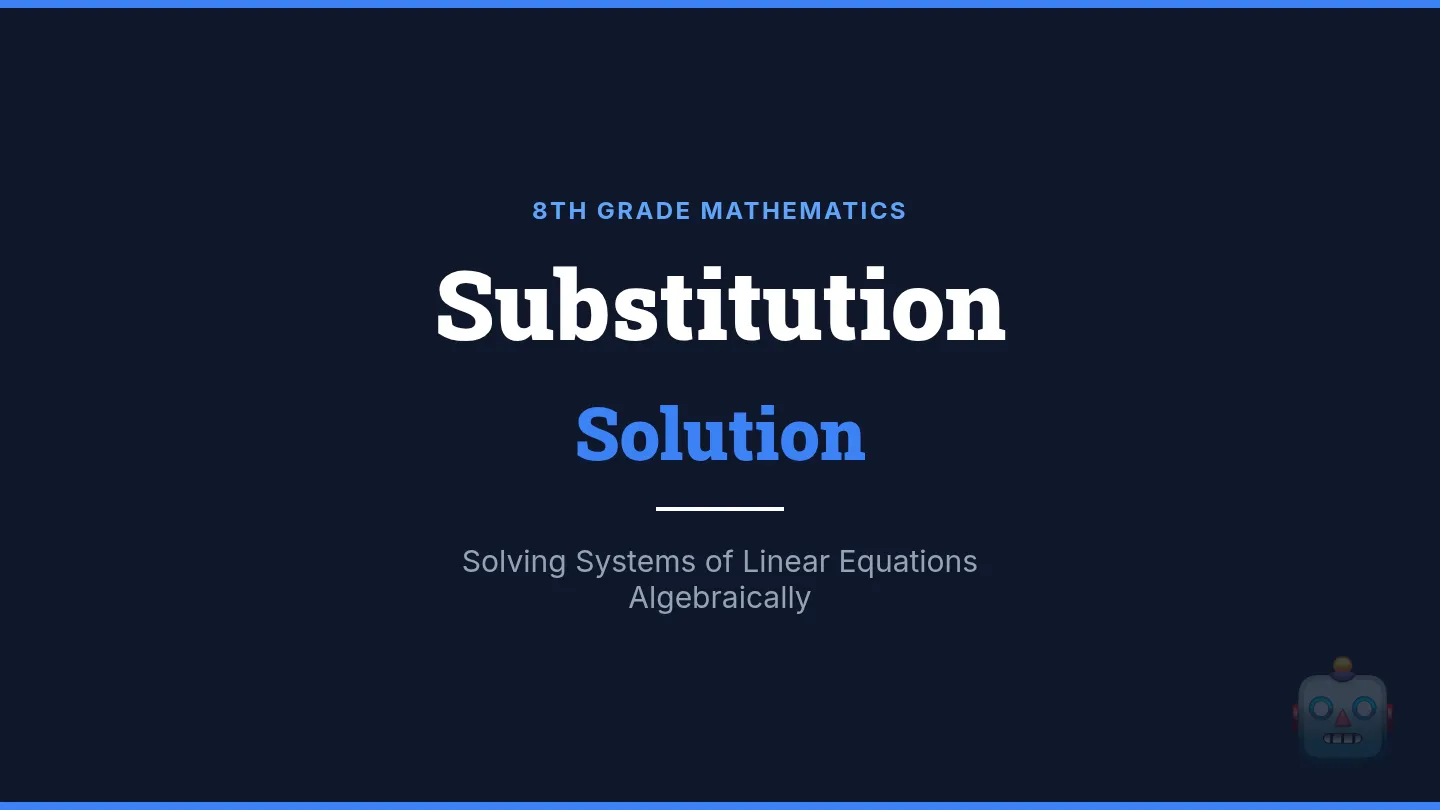 Substitution Solution Slides