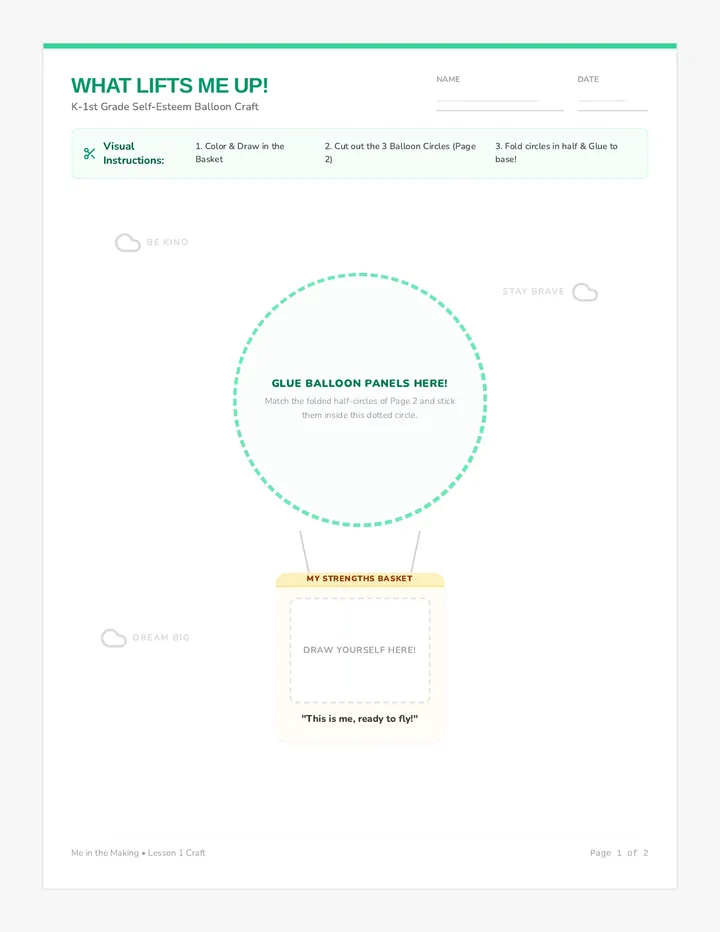 Uplifting Strengths Craft Template