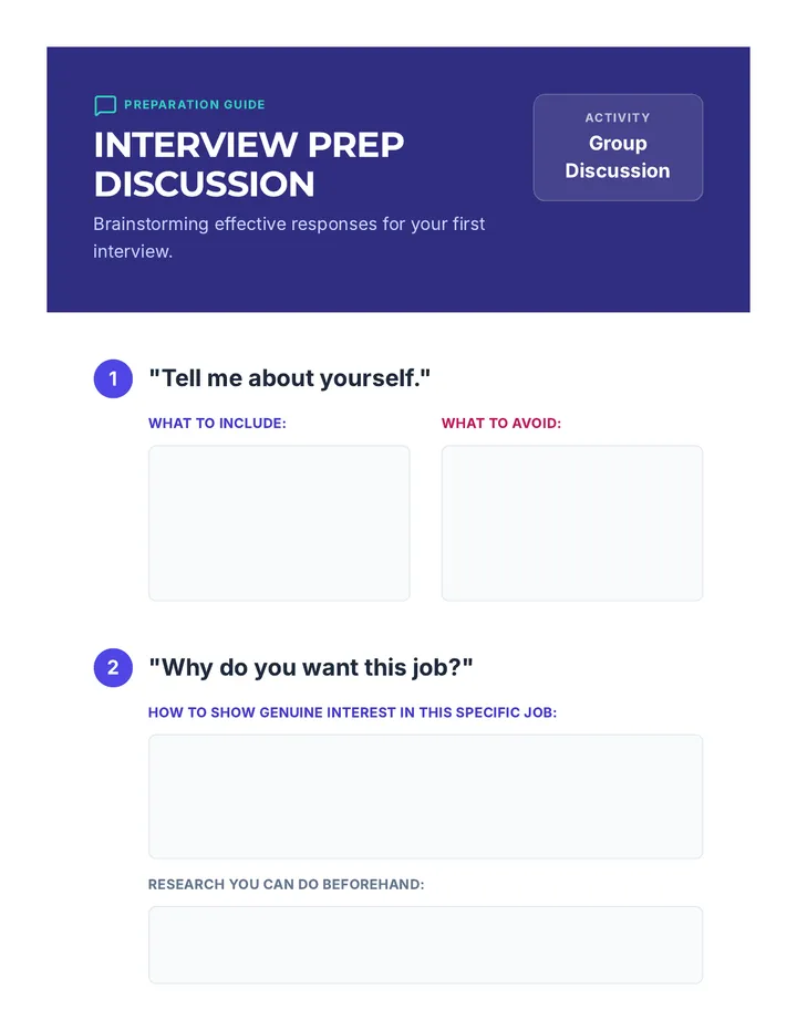Interview Prep Discussion Guide