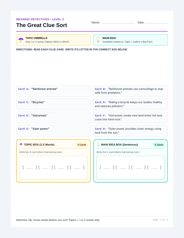 Discrimination Showdown Worksheet