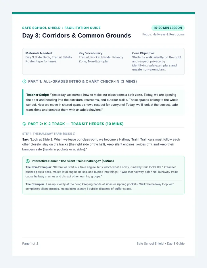 Transit Safety Script