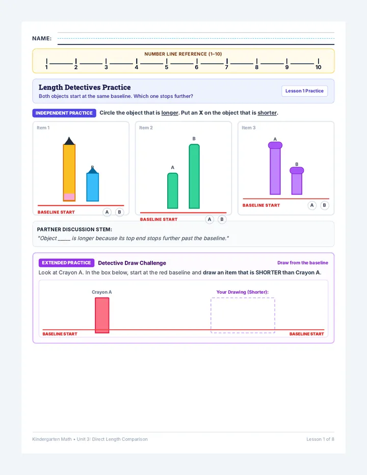 Length Detectives Practice Worksheet