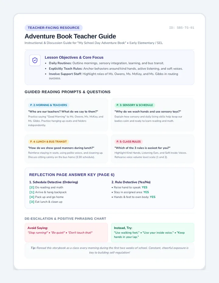 Adventure Book Teacher Guide