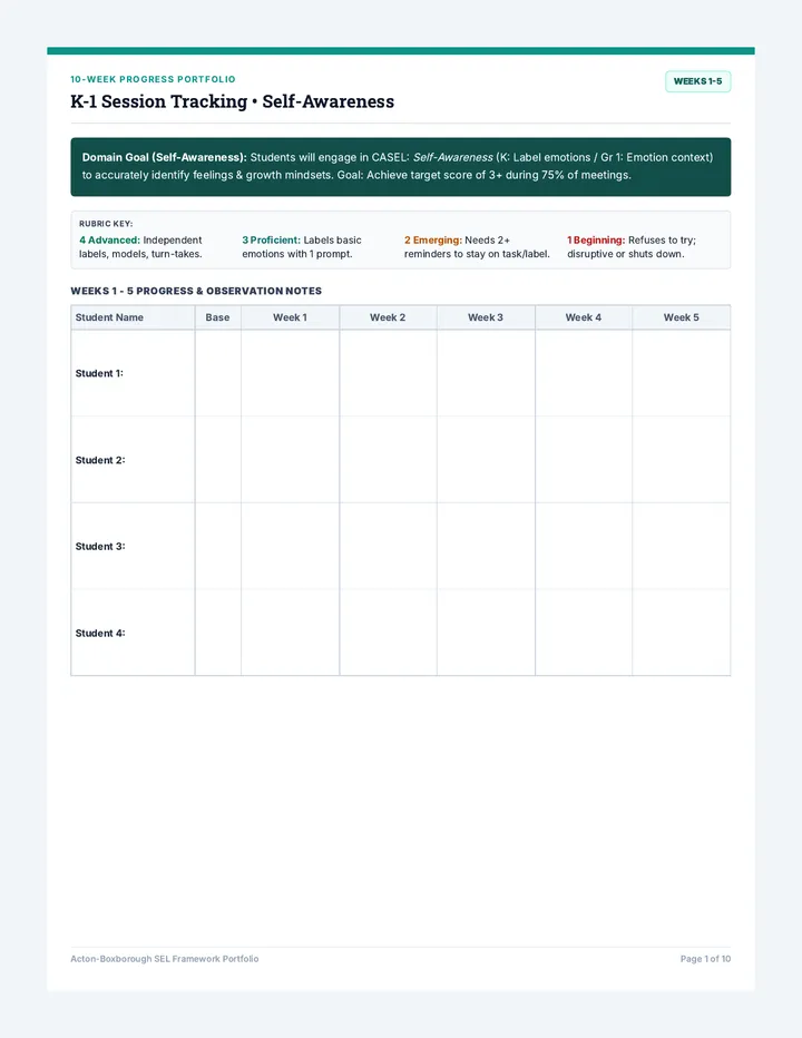 K-1 SEL Session Tracking Packet