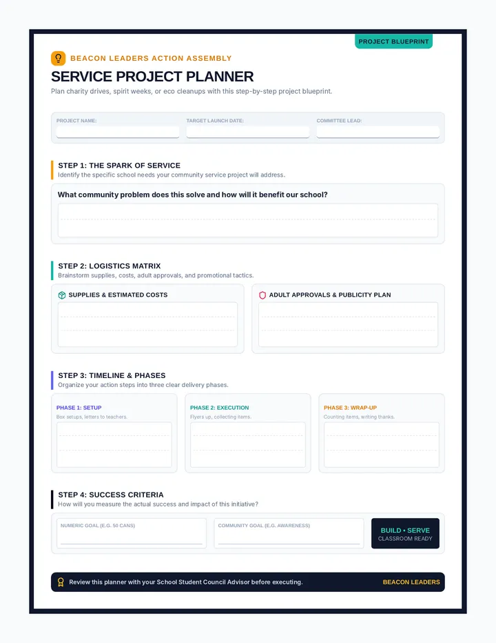 Service Project Planner