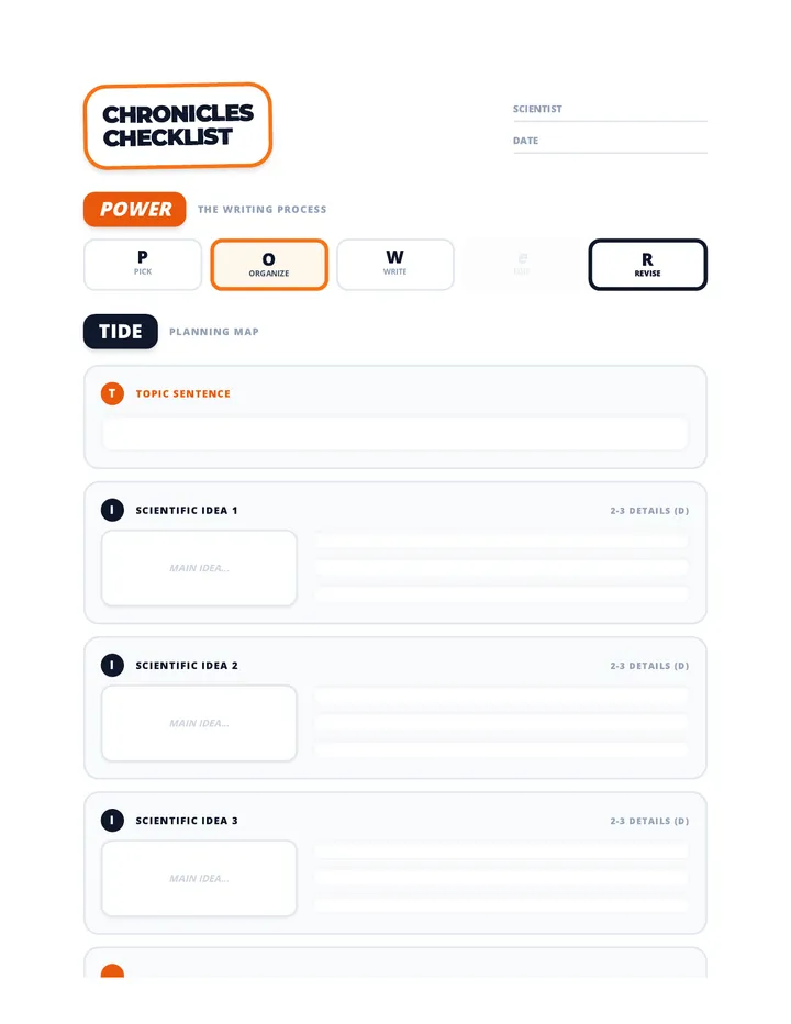 Chronicles Large Checklist Organizer