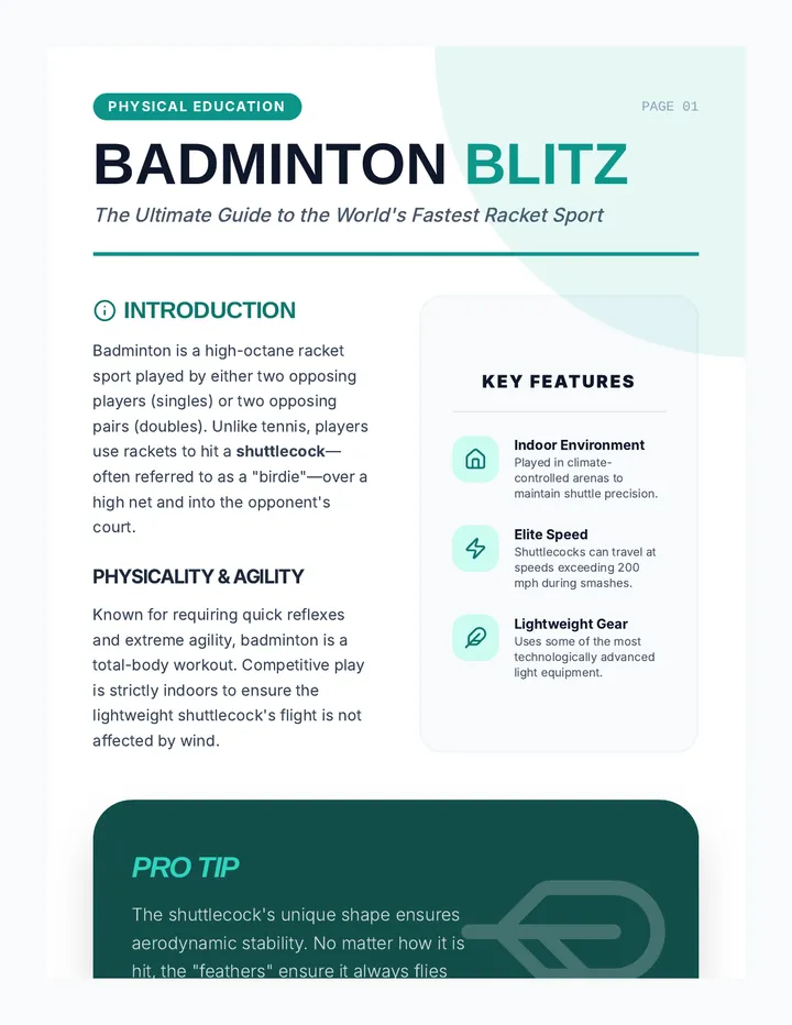 Badminton Blitz Packet Expanded