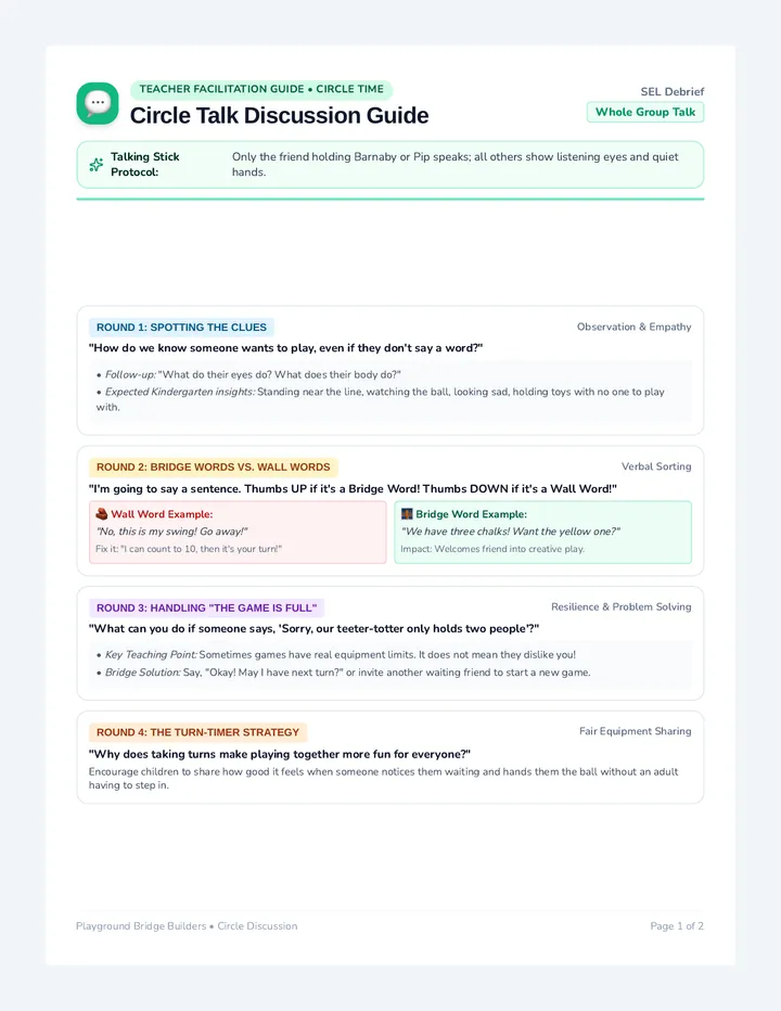 Circle Talk Discussion Guide