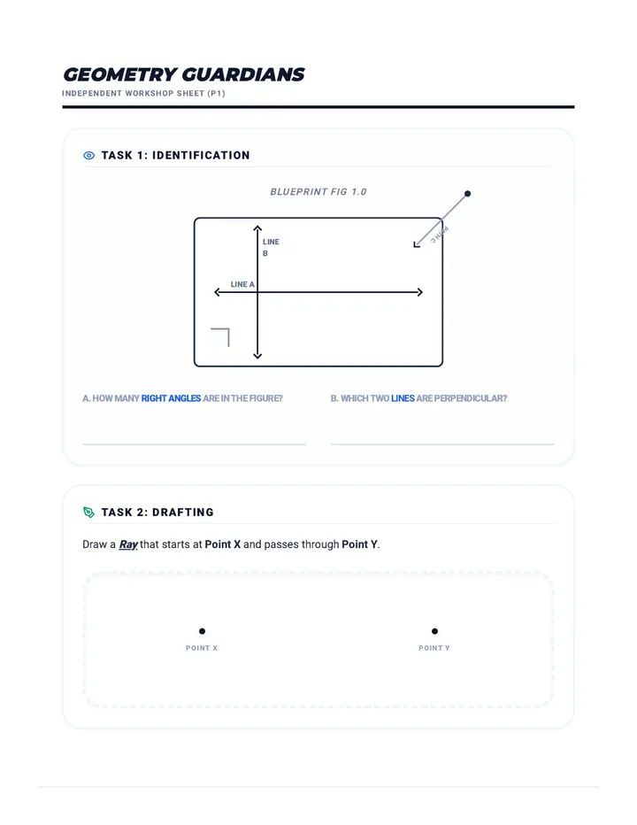 Geometry Guardians Worksheet