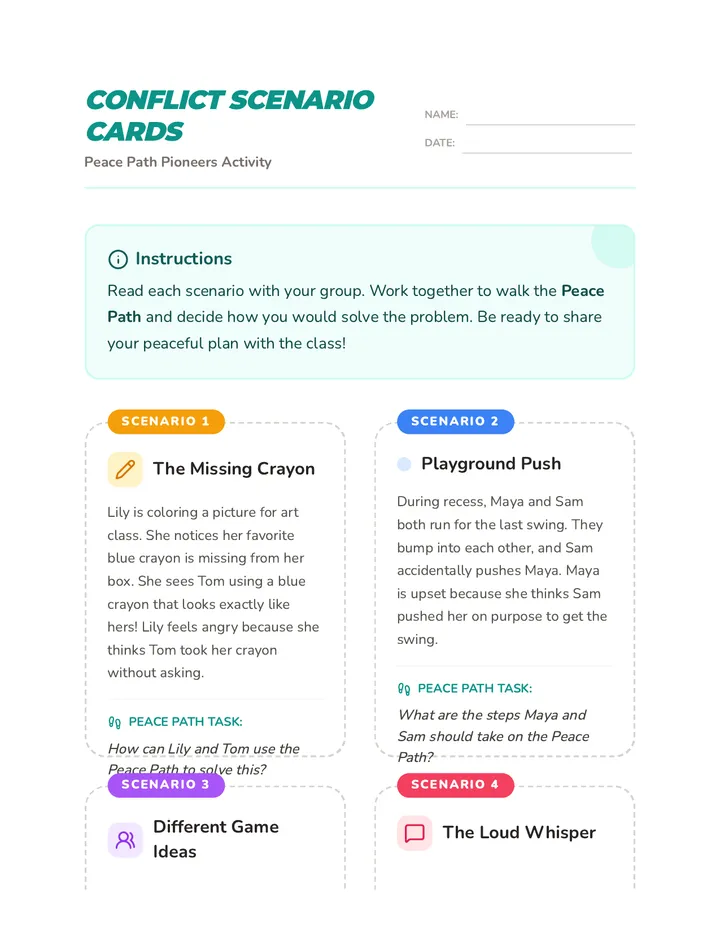 Conflict Scenario Cards