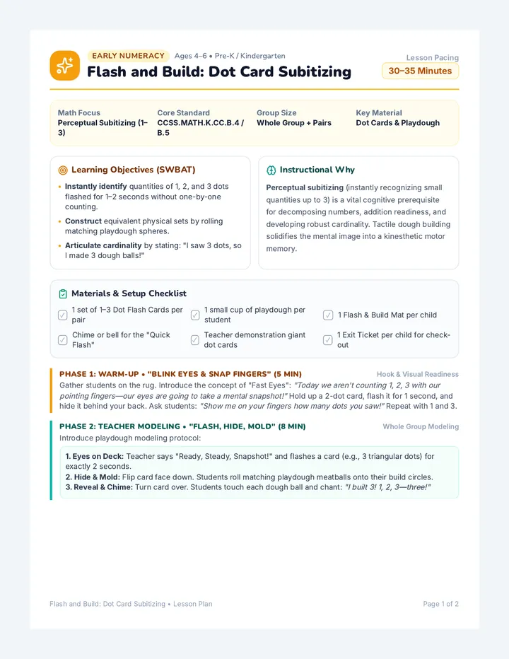 Flash and Build Lesson Plan