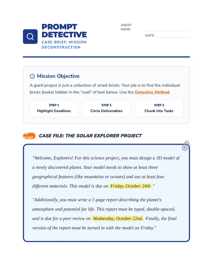 Prompt Detective Worksheet