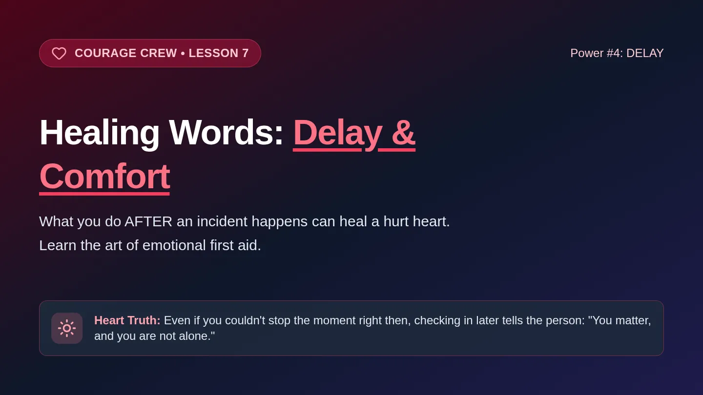 Delay Support Slides