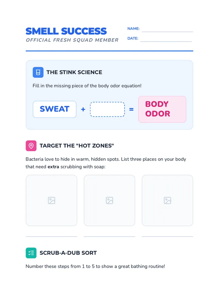 Smell Success Worksheet