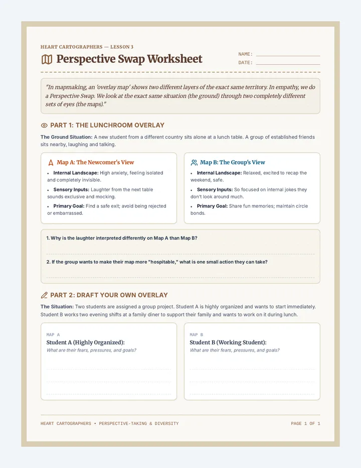 Perspective Swap Worksheet