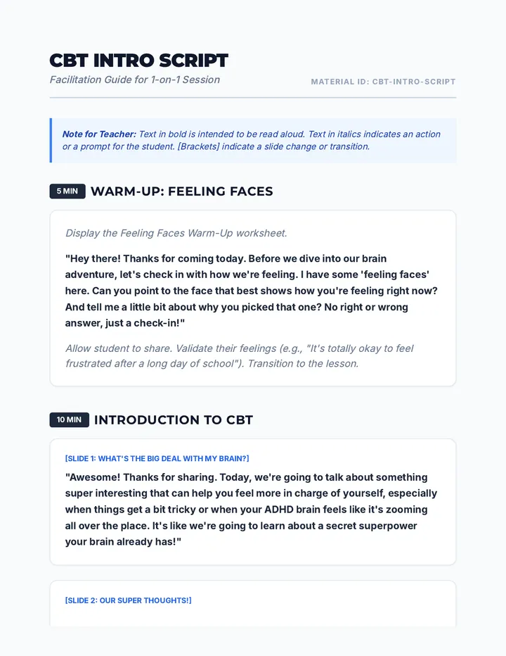 CBT Intro Script