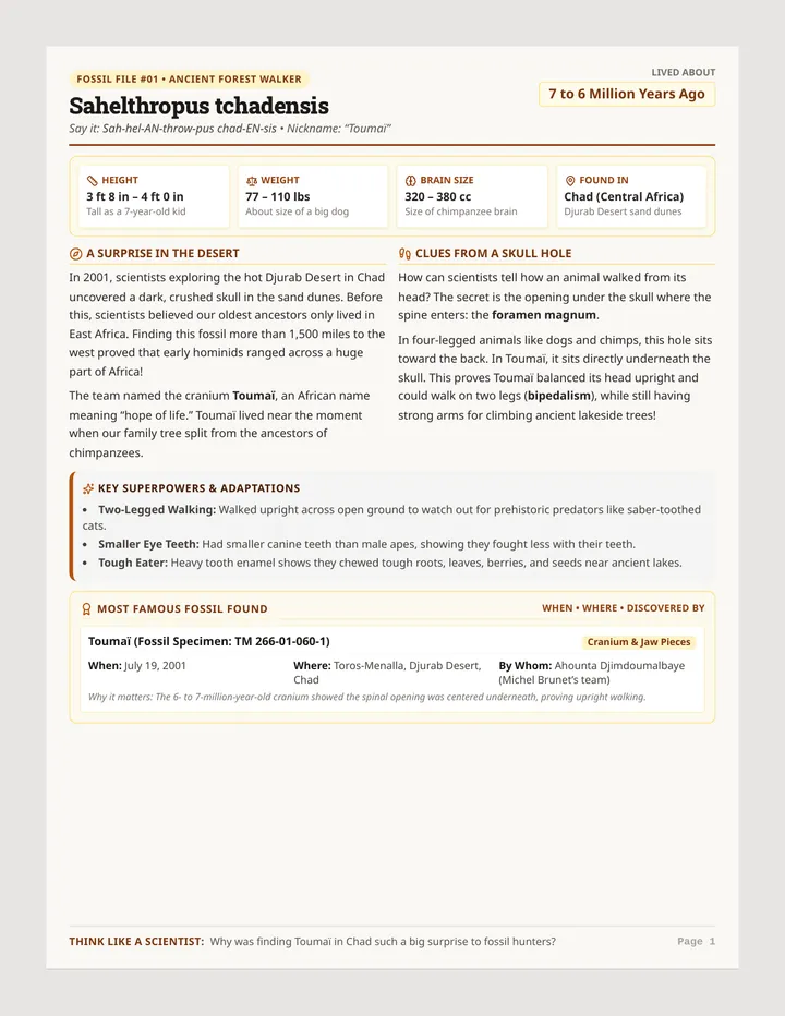 Hominid Discovery Field Guide