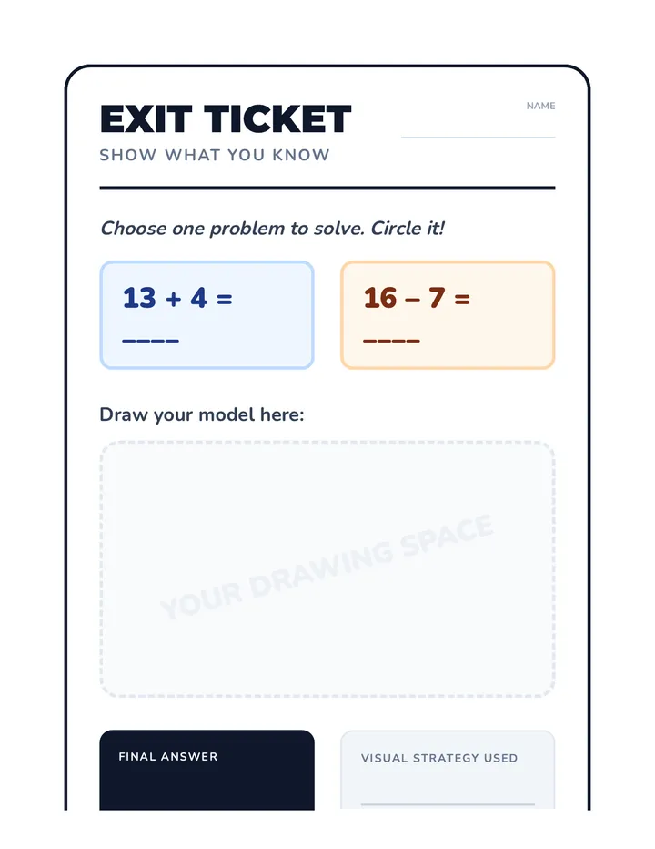 Exit Ticket Worksheet