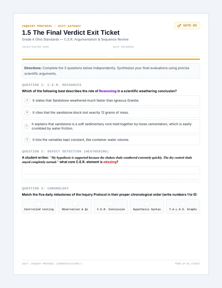 The Final Verdict Exit Ticket