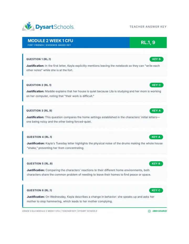 Module 2 Week 1 CFU Answer Key