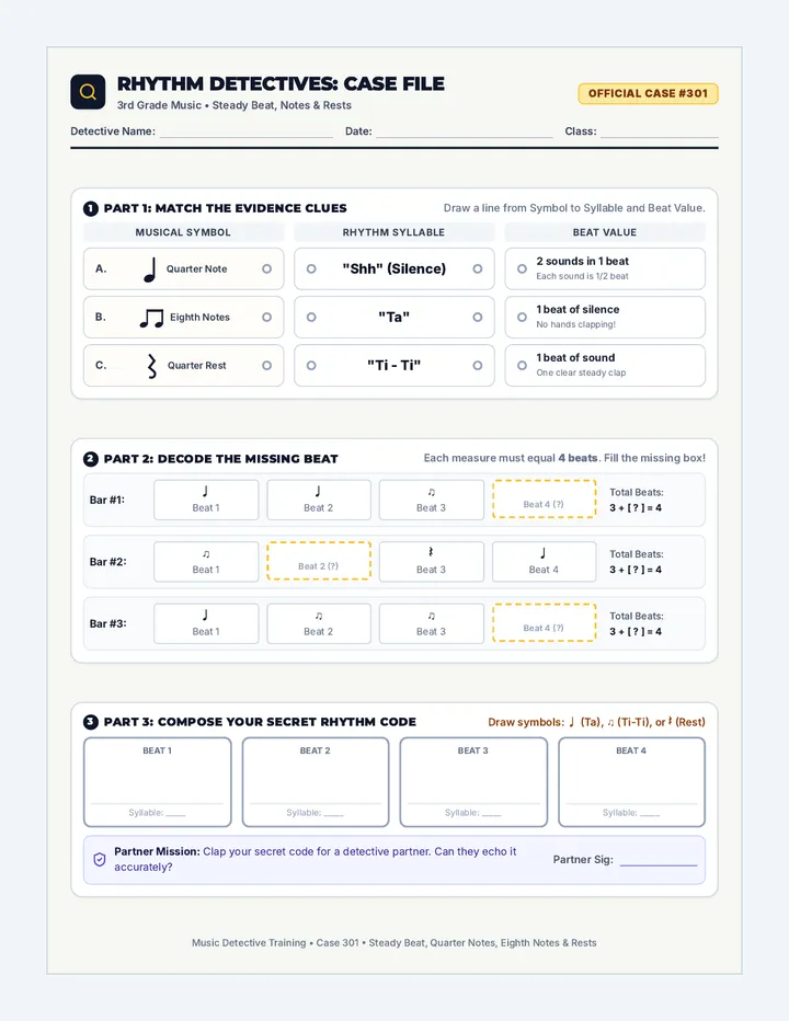 Rhythm Detectives Worksheet