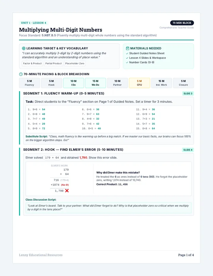Multiplier Effect Teacher Guide