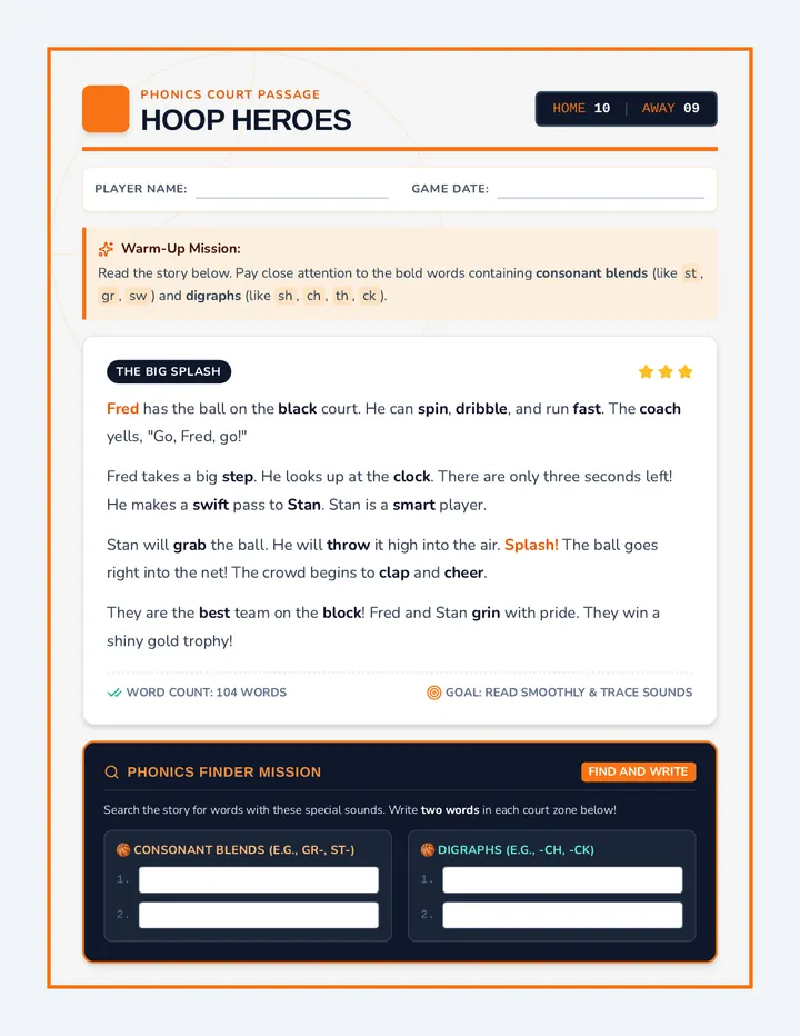 Hoop Heroes Reading Passage